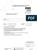 Biology: University of Cambridge International Examinations General Certificate of Education Ordinary Level