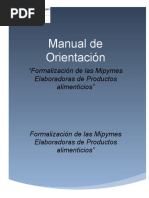 Manual de Orientación - Formalización de Productos Alimenticios Paraguay