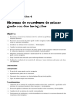 Ecuaciones Simultáneas Con Dos Incógnitas Actividad