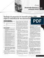 Tipologia de Proyectos Segun Naturaleza de Intervencion PDF