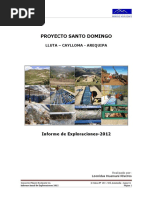 Proyecto Santo Domingo - Informe Anual 2012