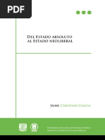 Del Estado Absoluto Al Estado Neoliberal - Cardenas Gracia Jaime PDF