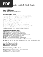 Static Routes and Basic Router Config