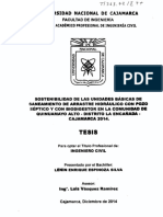 SOSTENIBILIDAD de LAS UNIDADES BASICAS de Saneamiento Por Arrastre Hidraulico Biodigestor