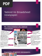 Tabloid Vs Broadsheet Newspaper