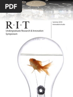 Undergraduate Research & Innovation Symposium: Innovation - Rit.edu Summer 2010