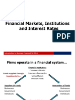 Lecture 2. Financial Markets, Institutions and Interest Rates