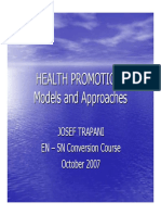 Health Promotion: Models and Approaches