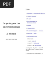 The Operating System Linux and Programming Languages: Contents