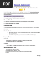 Speech Audiometry