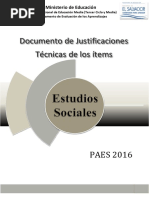 Justificaciones Sociales PAES 2016