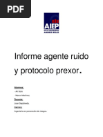 Informe Agente Ruido y Protocolo Prexor