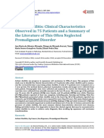 Actinic Cheilitis: Clinical Characteristics Observed in 75 Patients and A Summary of The Literature of This Often Neglected Premalignant Disorder