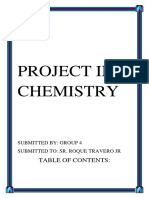 Project in Chemistry: Table of Contents