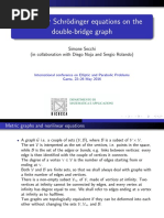 Nonlinear SCHR Odinger Equations On The Double-Bridge Graph