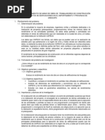 Análisis Del Rendimiento de Trabajadores de Construcción Civil en Proyectos de Edificaciones en El Departamento y Provincia de Arequipa