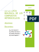 Importancia Biológica de Los Compuestos Heterocíclicos 