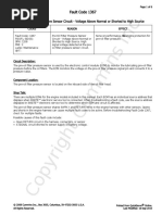 Fault Code 1367: Pre-Oil Filter Pressure Sensor Circuit - Voltage Above Normal or Shorted To High Source