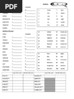 Days Months Ordinal Number Worksheet Grammar Drills - 11790