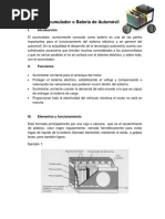 Acumulador o Batería de Automóvil