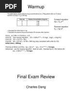 Kinetics Final Exam Review