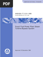 ANSI-IsA 77.13.01-1999 Fossil Fuel Power Plant Steam Turbine Bypass System