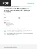 Analysis and Design of 3 Storey Hospital Structure