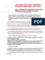 El Delito de Usurpación Puede Cometerse Contra Contra Ocupantes Precarios o Sin Título (Arreglado)