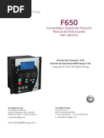 Manual de Instrucciones Del F650, GEK-106311Z Español