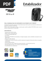 Catalogo de Estabilizador SMS Revolution Speedy Compacto 300 VA Ou W (22400 110417)