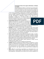 Características Físicas de Las Aguas Subterráneas