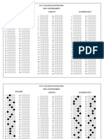 Diagnostic Answer Sheet