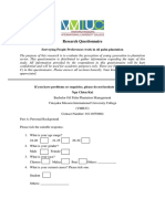 Oil Palm Plantation Management Questionaire (Degree)