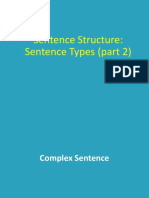 Types of Sentence Structure (Part II)