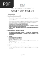 Routine Maintenance Scope of Works