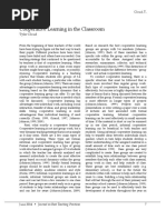 Cloud T. 2014. Cooperative Learning in The Classroom