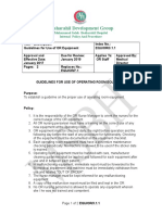 Operating Room Nurse Checklist - Use of Equipment