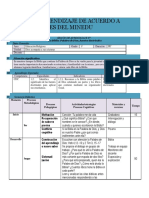 Sesion de Aprendizaje de Acuerdo A Orientaciones Del Minedu