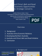 Thayer, Australia & China's Belt and Road Initiative: Economic Opportunities and Geo-Strategic Concerns