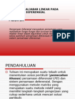 Persentasi Makalah Aplikasi Aljabar Linear Pada Persamaan Diferensial