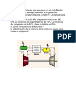 Una Planta de Turbina de Gas Que Opera en Un Ciclo Brayton Con Regeneración