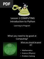 Taster Lesson Python1