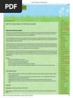 Swot Analysis of Indian Dairy