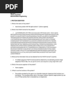 BIO 20-1 Third Long Exam Bioinformatics Engineering: - We Can Get The Amino Acid Sequence Using Single Letter Code