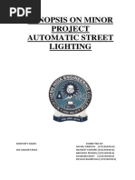 Synopsis On Minor Project Automatic Street Lighting