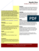 North Fire: Fire Size and Containment: Summary