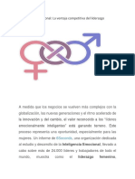 Inteligencia Emocional. La Ventaja Competitiva Del Liderazgo Femenino