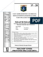 Soal Matematika Pariwisata Kelas XI Paket 28 (FIX)