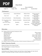 Acting Resume