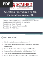 Selection Procedure For ABS General Insurance CO